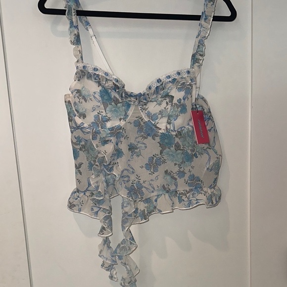 Edikted Floral Sweetheart Floral Corset Cami  Bra Top. NWT - Picture 10 of 15